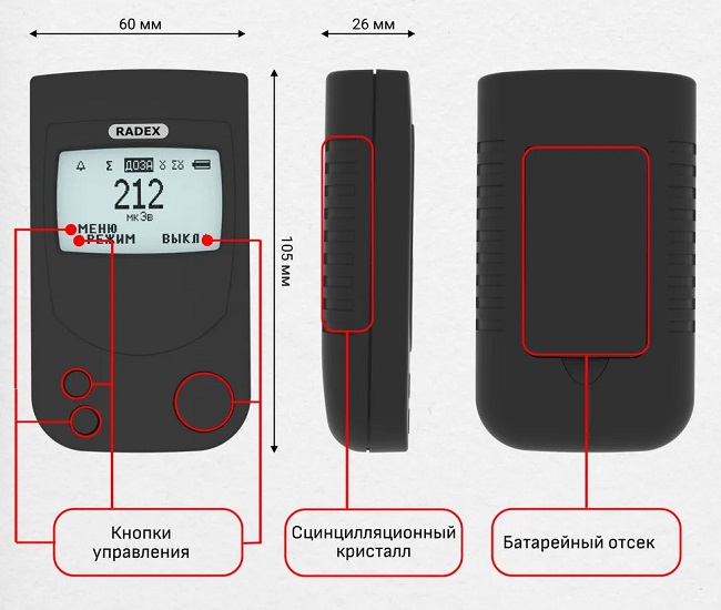 Дозиметр радиации RADEX RD1224Si
