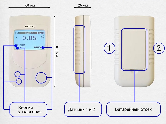 Дозиметр радиации RADEX RD1706M